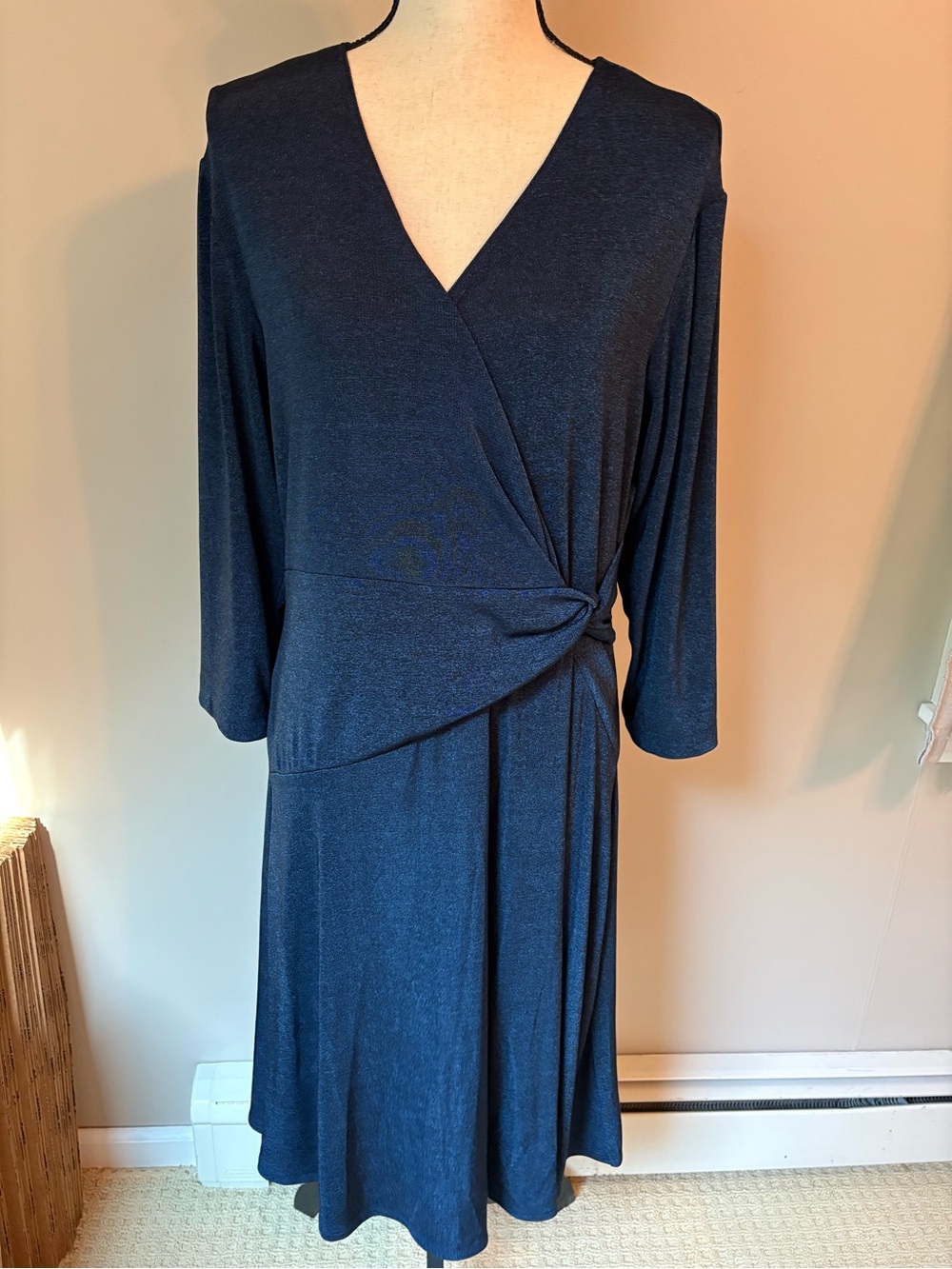 Chico's Travelers Knot Front Wrap Dress | Women's Sz 2 /Lg